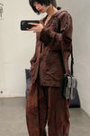 MUTEDANCE embroidered printed and dyed trousers MD21SS46